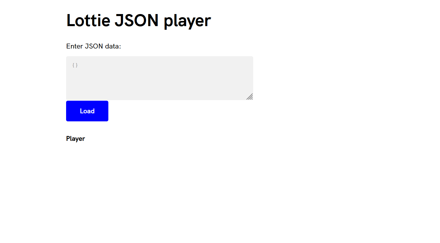 Playing lottie json in the browser